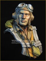 Young Miniatures[YM1890]1/10 WWII アメリカ海軍パイロット胸像 ミッドウェー海戦 1942