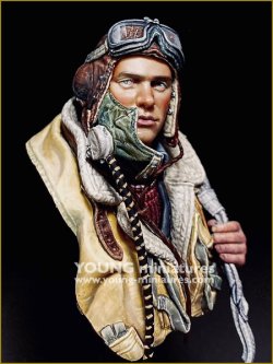 画像3: Young Miniatures[YM1891]1/10 WWII バトル・オブ・ブリテン イギリス空軍戦闘機パイロット胸像