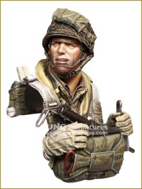 Young Miniatures[YM1893]1/10 WWII胸像 アメリカ陸軍空挺兵 ノルマンディー1944
