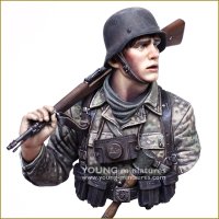 Young Miniatures[YM1895]1/10 WWII 若きドイツ歩兵 胸像