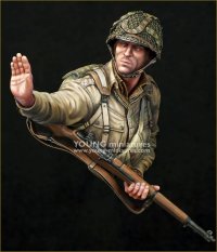 Young Miniatures[YM1897]1/10 WWII アメリカ陸軍空挺部隊“カラヒー”の兵士 ノルマンディー1944 胸像
