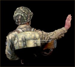 画像3: Young Miniatures[YM1897]1/10 WWII アメリカ陸軍空挺部隊“カラヒー”の兵士 ノルマンディー1944 胸像