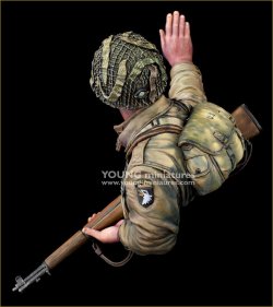 画像4: Young Miniatures[YM1897]1/10 WWII アメリカ陸軍空挺部隊“カラヒー”の兵士 ノルマンディー1944 胸像