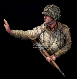 画像5: Young Miniatures[YM1897]1/10 WWII アメリカ陸軍空挺部隊“カラヒー”の兵士 ノルマンディー1944 胸像