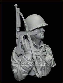 画像9: Young Miniatures[YM1898]1/10 WWII アメリカ陸軍第2レンジャー大隊の兵士 ノルマンディー1944 胸像