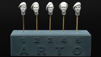 ARTOプロダクション[ARPAH35018]1/35 WW.II イギリス SAS ベレー帽着用頭部 ヨーロッパ戦線 (5種セット)