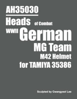 画像4: ARTOプロダクション[ARPAH35030]1/35 WW.II ドイツ機関銃チームM42ヘルメット着用頭部 "戦闘中"(5点セット) (タミヤ35386用)