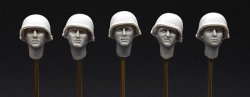 画像1: ARTOプロダクション[ARPAH35004]1/35 米軍兵士 M1ヘルメット着用頭部(5種セット)