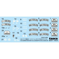 画像6: アスカモデル[24-004] 1/24 ドイツ軍用オートバイ ツュンダップ KS750 サイドカー