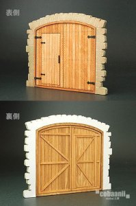 画像1: コバアニ模型工房[FS-012]1/35ヨーロッパの倉庫の木扉 (1)