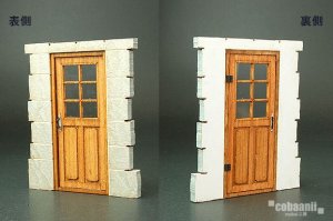 画像1: コバアニ模型工房[FS-015]1/35ヨーロッパの家のドアC (1)