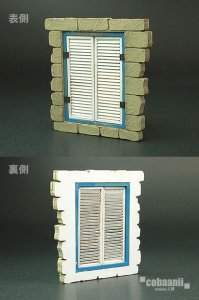 画像1: コバアニ模型工房[FS-019]1/35ヨーロッパの家の窓B(ルーバータイプ） (1)