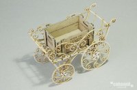 コバアニ模型工房[IF-005]1/12アイアンベビーカー＆木箱（白）