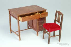画像1: コバアニ模型工房[OY-005]1/12先生の机と椅子 (1)