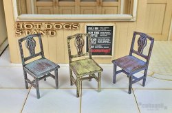 画像1: コバアニ模型工房[SA-008](1/32 ~1/35)椅子セット　3脚入り