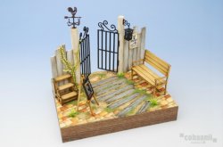 画像1: コバアニ模型工房[SS-001]1/24CAFE　ENTRANCE 　カフェエントランスジオラマセット