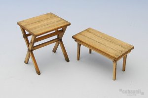 画像1: コバアニ模型工房[SS-003]1/24Small Table Set 小さなテーブルセット2ヶ入 (1)