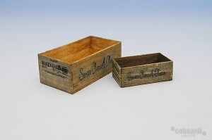 画像1: コバアニ模型工房[SS-010]1/24Wooden Box SetA　木箱セットA2ヶ入 (1)