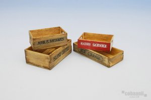 画像1: コバアニ模型工房[SS-013]1/24Wooden Box SetD　木箱セットD4ヶ入 (1)