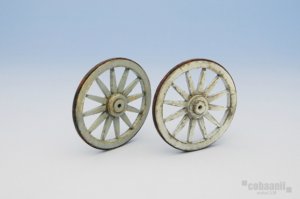 画像1: コバアニ模型工房[SS-015]1/24Cart-Wheel 荷車の車輪2ヶ入 (1)