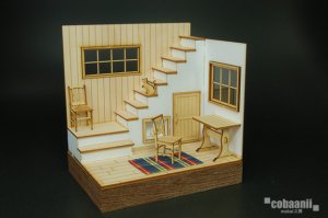 画像1: コバアニ模型工房[SS-021]1/24階段のある部屋 (1)