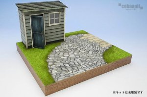 画像1: コバアニ模型工房[SS-027]1/24小屋と石畳のある庭 (1)