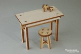 コバアニ模型工房[WF-002]1/12欧風テーブルと丸イス