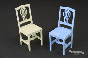 画像1: コバアニ模型工房[WF-023]1/12レトロな椅子セットA　2脚入り (1)