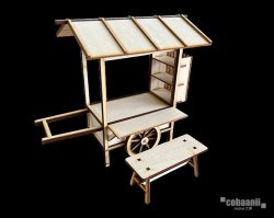 画像2: コバアニ模型工房[WZ-030]屋台　food cart