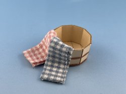 画像1: コバアニ模型工房[WZ-032]桶と手ぬぐい