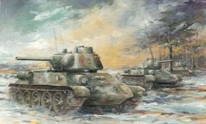 画像1: サイバーホビー[CH6564] 1/35 WW.II ソビエト軍 T-34/76 1943年型  キューポラ装着タイプ(第183工場） (1)