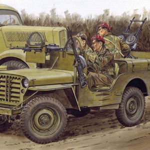 画像1: サイバーホビー[CH6725]1/35 WW.II イギリス軍 SAS 4x4 小型軍用車 ヨーロッパ戦線 +第2SAS連隊歩兵フィギュア (1)