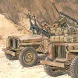 サイバーホビー[CH6745]1/35 WW.II イギリス陸軍 SAS 1/4トン 4x4 小型軍用車輌(重武装タイプ)フィギュア2体付き