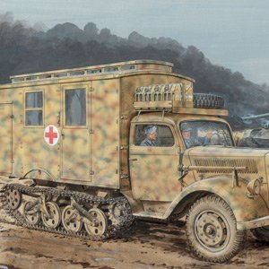画像1: サイバーホビー[CH6766]1/35 WW.II ドイツ軍　Sd.Kfz.3 マウルティア　野戦救急車 (1)