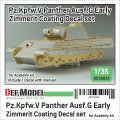 DEF.MODEL[DD35024]1/35 WWII ドイツ Pz.Kpfw.V パンサーG型初期型用ツィンメリット・コーティング デカールセット(アカデミー用)