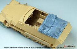 画像4: DEF.MODEL[DM35143]1/35 WWII ドイツ Sd.Kfz.251 Ausf.C装甲兵員輸送車用半開キャンバストップ(アカデミー/ドラゴン/AFVクラブ用)