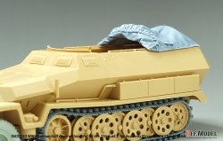 画像7: DEF.MODEL[DM35143]1/35 WWII ドイツ Sd.Kfz.251 Ausf.C装甲兵員輸送車用半開キャンバストップ(アカデミー/ドラゴン/AFVクラブ用)