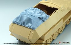 画像9: DEF.MODEL[DM35143]1/35 WWII ドイツ Sd.Kfz.251 Ausf.C装甲兵員輸送車用半開キャンバストップ(アカデミー/ドラゴン/AFVクラブ用)