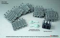 画像2: DEF.MODEL[DT35009]1/35 現用 アメリカ M2/M3ブラッドレー歩兵戦闘車用ビッグフット連結可動履帯セット(タミヤ/アカデミー製M2/M3用）