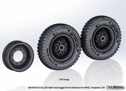 画像11: DEF.MODEL[DW16003]1/16 WWII ドイツ Sd.Kfz.251 Ausf.Dハーフトラック用自重変形フロントタイヤセット(ダス・ヴェルク/トランペッター用)
