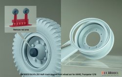 画像5: DEF.MODEL[DW16003]1/16 WWII ドイツ Sd.Kfz.251 Ausf.Dハーフトラック用自重変形フロントタイヤセット(ダス・ヴェルク/トランペッター用)