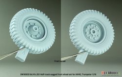 画像6: DEF.MODEL[DW16003]1/16 WWII ドイツ Sd.Kfz.251 Ausf.Dハーフトラック用自重変形フロントタイヤセット(ダス・ヴェルク/トランペッター用)