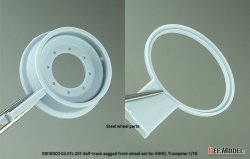 画像7: DEF.MODEL[DW16003]1/16 WWII ドイツ Sd.Kfz.251 Ausf.Dハーフトラック用自重変形フロントタイヤセット(ダス・ヴェルク/トランペッター用)