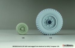 画像8: DEF.MODEL[DW16003]1/16 WWII ドイツ Sd.Kfz.251 Ausf.Dハーフトラック用自重変形フロントタイヤセット(ダス・ヴェルク/トランペッター用)