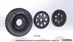 画像11: DEF.MODEL[DW16004]1/16 WWII ドイツ Sd.Kfz.251 Ausf.Dハーフトラック用スペアタイヤ&予備転輪セット(ダス・ヴェルク/トランペッター用)