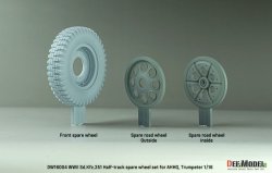 画像3: DEF.MODEL[DW16004]1/16 WWII ドイツ Sd.Kfz.251 Ausf.Dハーフトラック用スペアタイヤ&予備転輪セット(ダス・ヴェルク/トランペッター用)