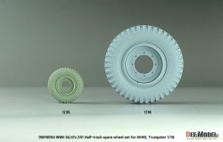 画像7: DEF.MODEL[DW16004]1/16 WWII ドイツ Sd.Kfz.251 Ausf.Dハーフトラック用スペアタイヤ&予備転輪セット(ダス・ヴェルク/トランペッター用)