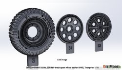 画像8: DEF.MODEL[DW16004]1/16 WWII ドイツ Sd.Kfz.251 Ausf.Dハーフトラック用スペアタイヤ&予備転輪セット(ダス・ヴェルク/トランペッター用)