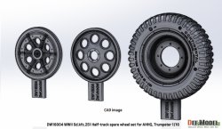 画像9: DEF.MODEL[DW16004]1/16 WWII ドイツ Sd.Kfz.251 Ausf.Dハーフトラック用スペアタイヤ&予備転輪セット(ダス・ヴェルク/トランペッター用)