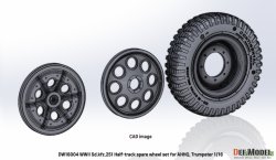 画像10: DEF.MODEL[DW16004]1/16 WWII ドイツ Sd.Kfz.251 Ausf.Dハーフトラック用スペアタイヤ&予備転輪セット(ダス・ヴェルク/トランペッター用)